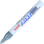 uni-Paint Permanent Marker, Medium Bullet Tip, Metallic Silver