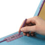 Smead Eight-Section Pressboard Top Tab Classification Folders, Eight SafeSHIELD Fasteners, 3 Dividers, Legal Size, Blue, 10/Box