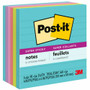 Post-it Super Sticky Lined Notes - Supernova Neons Color Collection - 540 x Multicolor - 4" Flag/Note Width x 4" Flag/Note Length - Rectangle - 90 Sheets per Pad