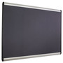 Quartet Prestige Plus Magnetic Fabric Bulletin Boards, 48" x 36", Gray Surface, Satin Aluminum Frame