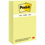 Post-it Lined Notes - 500 - 4" Flag/Note Width x 6" Flag/Note Length - Rectangle - 100 Sheets per Pad - Ruled
