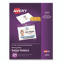Avery Heavy-Duty Clip-Style Badge Holders, Horizontal, 4 x 3, Clear, 100/Box