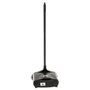 Rubbermaid Commercial Lobby Pro Upright Dustpan with Wheels, 12.5w x 37h, Polypropylene with Vinyl Coat, Black