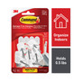 Command General Purpose Wire Hooks Multi-Pack, Small, Metal, White, 0.5 lb Capacity, 9 Hooks and 12 Strips/Pack