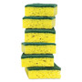 Scotch-Brite Heavy-Duty Scrub Sponge, 4.5 x 2.7, 0.6" Thick, Yellow/Green, 6/Pack (MMM426) View Product Image