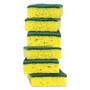 Scotch-Brite Heavy-Duty Scrub Sponge, 4.5 x 2.7, 0.6" Thick, Yellow/Green, 6/Pack