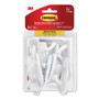 Command General Purpose Hooks, Medium, Plastic, White, 3 lb Capacity, 20 Hooks and 24 Strips/Pack (MMM17001MPES) View Product Image