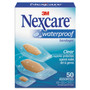 3M Nexcare Waterproof, Clear Bandages, Assorted Sizes, 50/Box (MMM43250) View Product Image