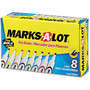 Avery MARKS A LOT Desk-Style Dry Erase Marker, Broad Chisel Tip, Assorted Colors, 8/Set (24411)
