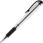 uniball 207 Impact Gel Pen, Stick, Bold 1 mm, Black Ink, Silver/Black Barrel