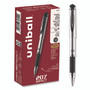 uniball 207 Impact Gel Pen, Stick, Bold 1 mm, Black Ink, Silver/Black Barrel