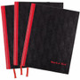 Black n' Red Casebound Hardcover Notebook 3-pack - Case Bound - 12" Height x 8.5" Width x 1.7" Length - Matte Cover - Hard Cover, Bleed Resistant, Ribbon Marker