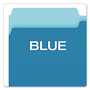 Pendaflex Colored File Folders, 1/3-Cut Tabs: Assorted, Legal Size, Blue/Light Blue, 100/Box
