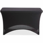 Iceberg 4' Stretchable Fabric Table Cover - Polyester, Spandex - Black