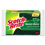 Scotch-Brite Heavy-Duty Scrub Sponge, 4.5 x 2.7, 0.6" Thick, Yellow/Green, 3/Pack