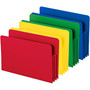 Smead Poly Drop Front File Pockets, 3.5" Expansion, Legal Size, Assorted Colors, 4/Box (SMD73550) View Product Image