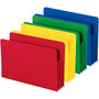 Smead Poly Drop Front File Pockets, 3.5" Expansion, Legal Size, Assorted Colors, 4/Box