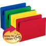 Smead Poly Drop Front File Pockets, 3.5" Expansion, Legal Size, Assorted Colors, 4/Box