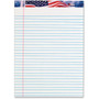 TOPS American Pride Legal Rule Writing Pad - 50 Sheets - Legal Ruled Front Ruling - 16 lb Basis Weight - 8 1/2" x 11 3/4" Sheet Size - 2.38" Height x 11.8" Width x 8.5" Length