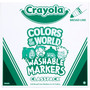 Crayola Colors of the World Washable Markers Classpack, Broad Bullet Tip, Assorted Colors, 240/Pack