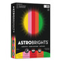 Astrobrights Color Card Stock "Vintage" , 5 Assorted Colours - Letter - 8 1/2" x 11" - 65 lb Basis Weight - Acid-free, Lignin-free - Solar Yellow, Pulsar Pink, Re-entry Red, Orbit Orange, Gamma Green