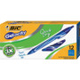 BIC Gel-ocity Quick Dry Gel Pen, Retractable, Medium 0.7 mm, Blue Ink, Blue Barrel, Dozen