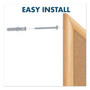 Quartet Combination Board, 36" x 24", Brown/White Surface, Oak Finished Fiberboard (MDF) Frame