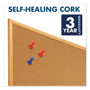 Quartet Combination Board, 36" x 24", Brown/White Surface, Oak Finished Fiberboard (MDF) Frame