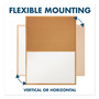 Quartet Combination Board, 36" x 24", Brown/White Surface, Oak Finished Fiberboard (MDF) Frame