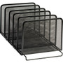Rolodex Expressions 22141 Mesh Stacking Sorter - 5 Compartment(s) - 7.50" Height x 8.50" Width x 14.25" Depth - Desktop - Stackable - Black