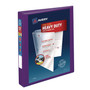 Avery Heavy-Duty View Binder with DuraHinge and One Touch EZD Rings, 3 Rings, 1" Capacity, 11 x 8.5, Purple