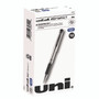 uniball 207 Impact Gel Pen, Stick, Bold 1 mm, Blue Ink, Silver/Black/Blue Barrel