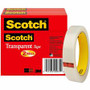 Scotch Transparent Tape - 3/4"W - 72 yd Length x 0.75" Width - 3" Core - Clear - Long Lasting