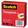 Scotch Transparent Tape, 3" Core, 0.75" x 72 yds, Transparent, 2/Pack