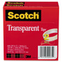 Scotch Transparent Tape, 3" Core, 0.75" x 72 yds, Transparent, 2/Pack