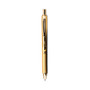 Pentel EnerGel Alloy Gel Pen, Retractable, Medium 0.7 mm, Black Ink, Gold Barrel