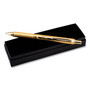 Pentel EnerGel Alloy Gel Pen, Retractable, Medium 0.7 mm, Black Ink, Gold Barrel