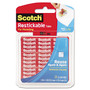 Scotch Restickable Mounting Tabs, Removable, Repositionable, Holds Up to 1 lb (4 Tabs), 1 x 1, Clear, 18/Pack
