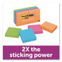 Post-it Notes Super Sticky Pads in Energy Boost Collection Colors, 2" x 2", 90 Sheets/Pad, 8 Pads/Pack
