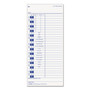 TOPS One-Side Weekly Time Cards - 4" x 9" Sheet Size - White - White Sheet(s) - Blue Print Color