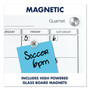 Quartet Infinity Magnetic Glass Calendar Board, Monthly Planning/Scheduling, 36" x 24", White Surface