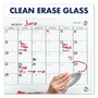 Quartet Infinity Magnetic Glass Calendar Board, Monthly Planning/Scheduling, 36" x 24", White Surface