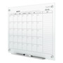 Quartet Infinity Magnetic Glass Calendar Board, Monthly Planning/Scheduling, 36" x 24", White Surface