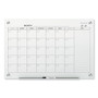 Quartet Infinity Magnetic Glass Calendar Board, Monthly Planning/Scheduling, 36" x 24", White Surface