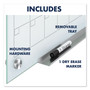 Quartet Infinity Magnetic Glass Calendar Board, Monthly Planning/Scheduling, 36" x 24", White Surface