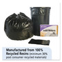AbilityOne 8105013862329, SKILCRAFT Recycled Content Trash Can Liners, 45 gal, 1.5 mil, 40" x 48", Black/Brown, 100/Carton