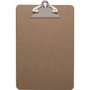 Business Source Mini Clipboard with Standard Metal Clip - Standard - 6" x 9" Sheet Size - Hardboard - Brown - (BSN16506)