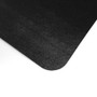 Floortex Advantagemat Black Vinyl Lipped Chair Mat for Hard Floor - 36" x 48" - 48" Length x 36" Width x 0.080" Depth x 0.080" Thickness - Lip Size 20" Length x 10" Width - Lipped - Classic