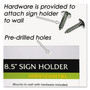 NuDell Clear Plastic Horizontal-Orientation Wall Sign Holder with Mounting Screws, Quick-Change Insert System, 11 x 8.5 Insert (NUD38008Z) View Product Image