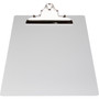 Business Source Aluminum Clipboard - 8 1/2" x 11" Sheet Size - Clamp - Aluminum - Silver